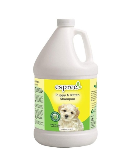 Espree Puppy and Kitten Shampoo with Organic Aloe Vera Baby Powder Fragrance - 1 Gallon