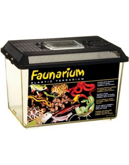 Exo-Terra Faunarium Plastic Terrarium - Medium - (12"L x 7.5"W x 8"H)