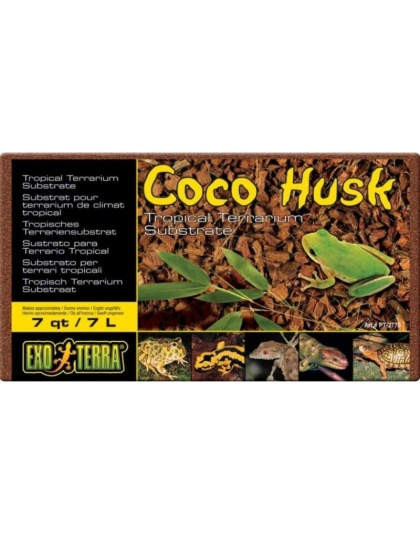 Exo Terra Coco Husk Brick Tropical Terrarium Reptile Substrate - 7 qt