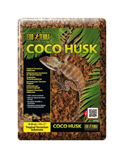Exo Terra Coco Husk Coconut Fiber Bedding for Reptile Terrariums - 4 qt