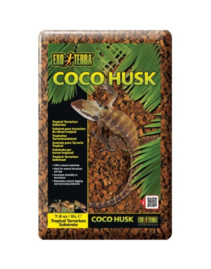 Exo Terra Coco Husk Coconut Fiber Bedding for Reptile Terrariums - 8 qt