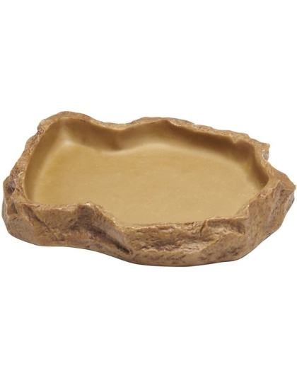 Exo-Terra Granite Rock Reptile Feeding Dish - X-Large - 11"L x 8"W x 1.5"H