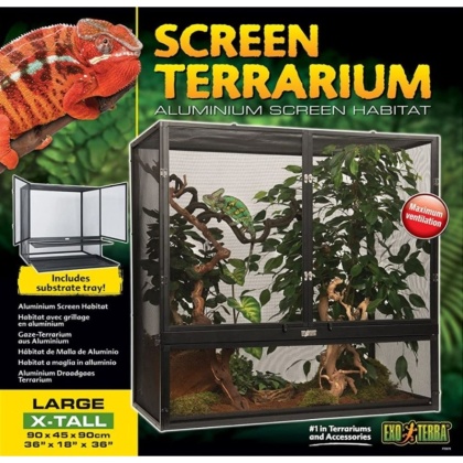 Exo-Terra Screen Terrarium - Large X-Tall - (36"L x 18"W x 36"H)