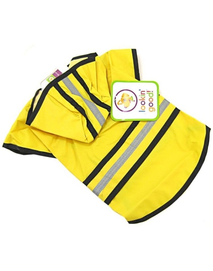 Fashion Pet Rainy Day Dog Slicker - Yellow - Small (10"-14" From Neck to Tail)