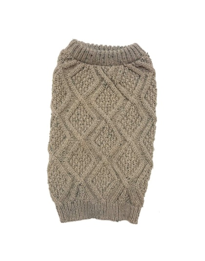 Outdoor Dog Fisherman Dog Sweater - Taupe - XX-Large - (29"-34" Neck to Tail)