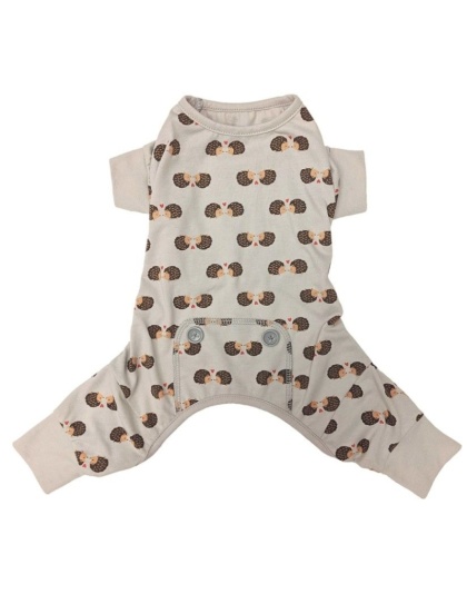 Fashion Pet Hedgehog Dog Pajamas Gray - Small