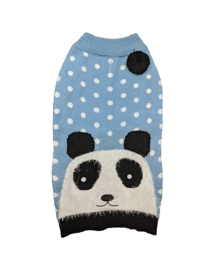 Fashion Pet Panda Dog Sweater Blue - Medium