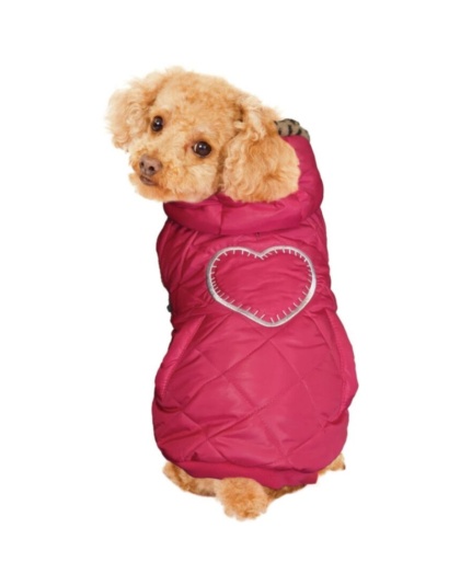 Fashion Pet Girly Puffer Dog Coat Pink - Small