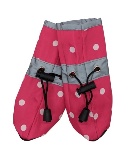 Fashion Pet Polka Dog Dog Rainboots Pink - X-Small