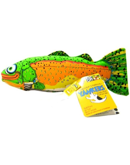 Fat Cat Classic Yankers Dog Toy - Assorted - Trout (14"L x 5"W x 3"H)