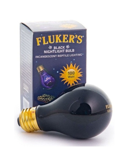 Flukers Black Nightlight Incandescent Bulb - 100 Watt