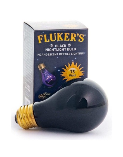 Flukers Black Nightlight Incandescent Bulb - 75 Watt