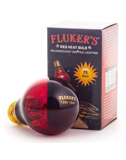 Flukers Red Heat Incandescent Bulb - 75 Watt