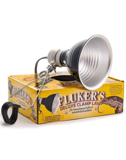 Flukers Clamp Lamp with Switch - 75 Watt (5.5" Diameter)