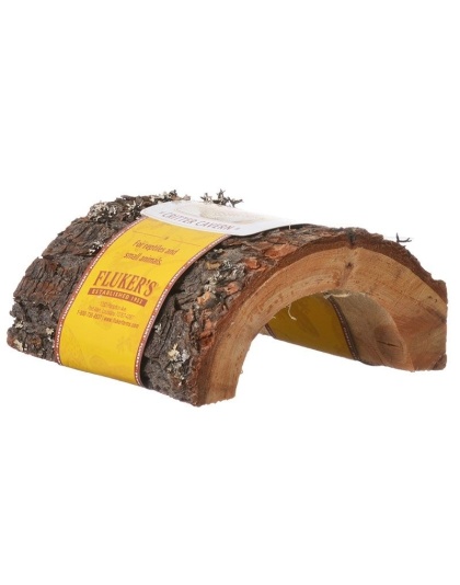 Flukers Critter Cavern Half-Log - Medium (5.5"L x 5.5"W x 3.5"H)