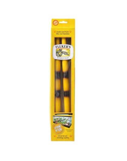 Flukers Spring Loaded Bamboo Bars - 2 Pack - (Extendable from 10.5"L - 15"L)
