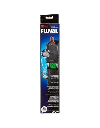 Fluval Vuetech Digital Aquarium Heater - E Series - E200 - 200 Watts - Up to 65 Gallons (14" Long)