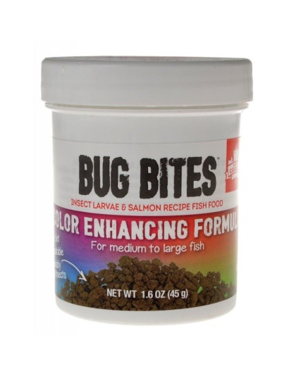 Fluval Bug Bites Color Enhancing Formula for Medium-Large Fish - 1.6 oz