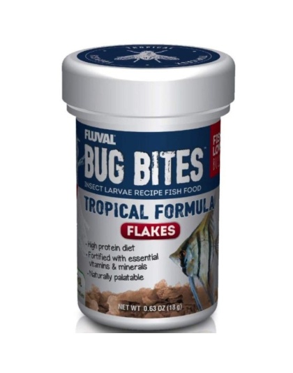 Fluval Bug Bites Insect Larvae Tropical Fish Flake - 0.63 oz