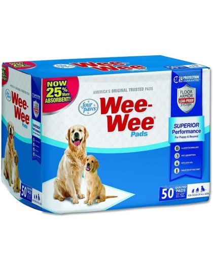 Four Paws Wee Wee Pads Original - 50 Pack (22" Long x 23" Wide)