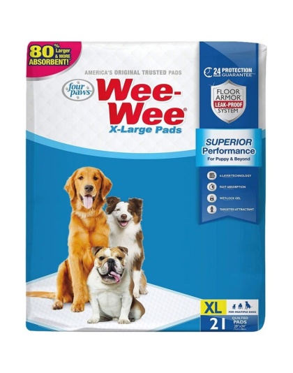 Four Paws X-Large Wee Wee Pads 28" x 34" - 21 count