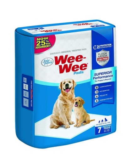 Four Paws Wee Wee Pads Original - 7 Pack (22" Long x 23" Wide)