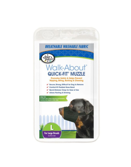 Four Paws Quick Fit Muzzle - Size 4 - Fits 8" Snout