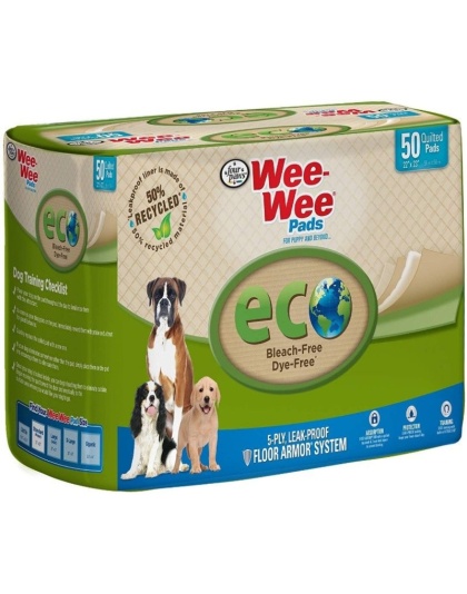 Four Paws Wee-Wee Pads - Eco - 50 Pack - (22"L x 23"W)