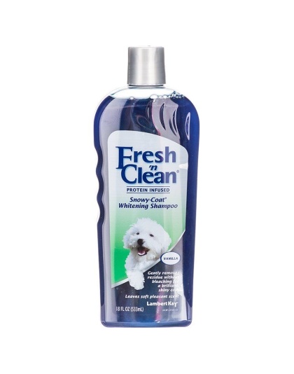 Fresh 'n Clean Snowy Coat Whitening Shampoo - Sweet Vanilla Scent - 18 oz