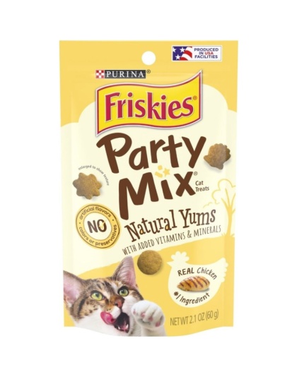Friskies Party Mix Cat Treats Natural Yums With Real Chicken - 2.1 oz (60 g)