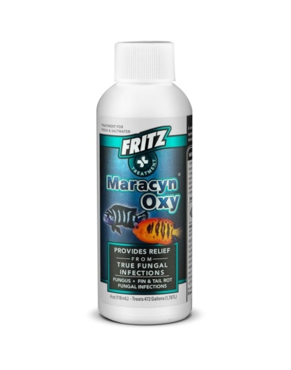 Fritz Maracyn Oxy Fungal Treatment for Freshwater and Saltwater Aquariums - 4 oz