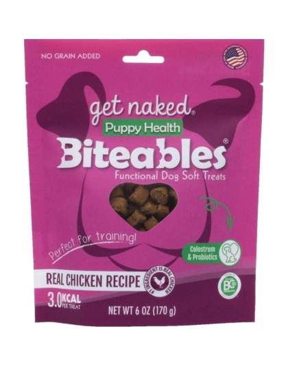Get Naked Puppy Health Biteables Soft Dog Treats Chicken Flavor - 6 oz