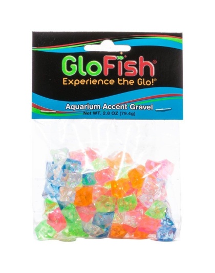 GloFish Accent Gravel - Multicolored Gems - 3 oz