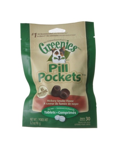 Greenies Pill Pockets Dog Treats Hickory Smoke Flavor - Tablets - 3.2 oz - (Approx. 30 Treats)