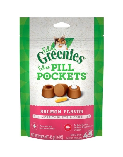 Greenies Pill Pockets Salmon Flavor Cat Treats - 1.6 oz