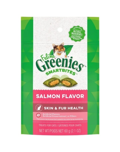 Greenies Feline SmartBites Skin and Fur Health Salmon Flavor Cat Treats - 2.1 oz