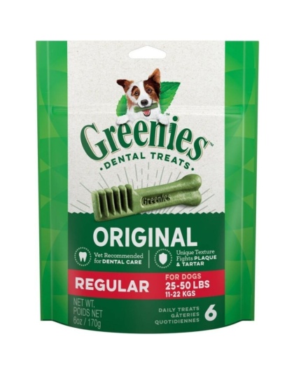 Greenies Regular Dental Dog Treats - 6 count