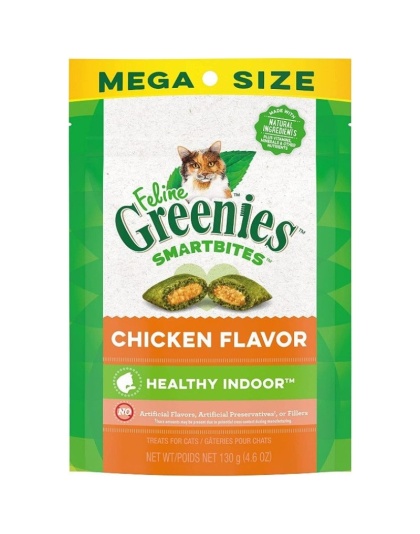 Greenies SmartBites Healthy Indoor Chicken Flavor Cat Treats - 4.6 oz