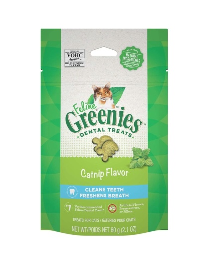 Greenies Feline Natural Dental Treats Catnip Flavor - 2.1 oz