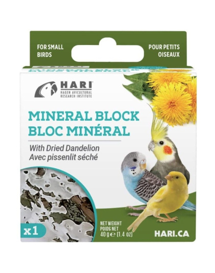 HARI Dandelion Mineral Block for Small Birds - 1.4 oz