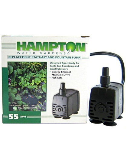 Hampton Water Gardens Replacement Statuary & Fountain Pump - 55 GPH with 6' Power Cord