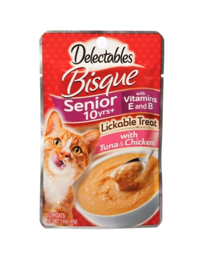 Hartz Delectables Bisque Senior Lickable Cat Treats - Tuna & Chicken - 1.4 oz