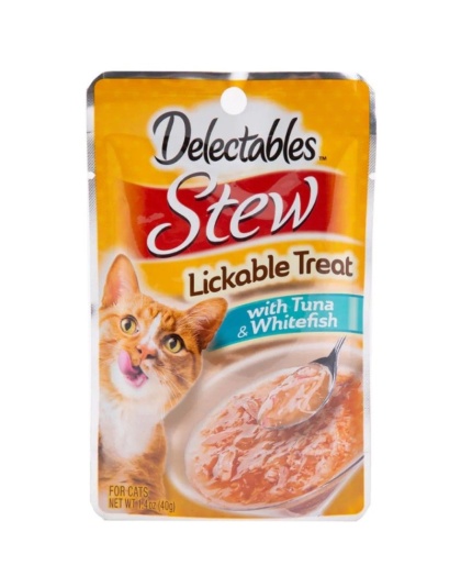 Hartz Delectables Stew Lickable Cat Treats - Tuna & Whitefish - 1.4 oz