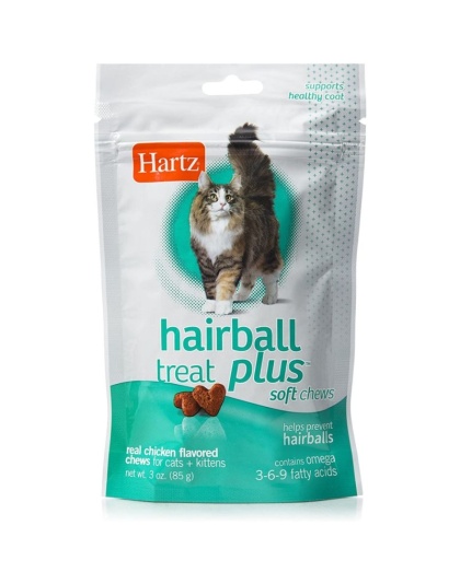 Hartz Hairball Remedy Plus Cat & Kitten Soft Chews - Savory Chicken Flavor - 3 oz