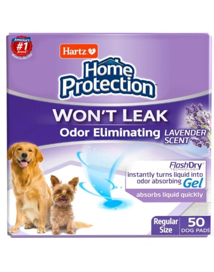 Hartz Home Protection Lavender Scent Odor Eliminating Dog Pads - Regular - 50 count