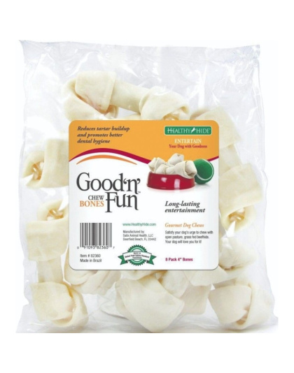 Healthy Hide Good 'n' Fun Beefhide Chew Bones 4" - 8 count