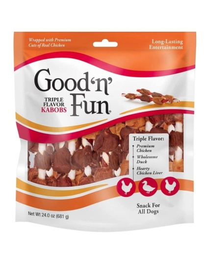 Healthy Hide Good'n' Fun Triple-Flavor Kabobs Chicken, Duck and Chicken Liver - 36 count