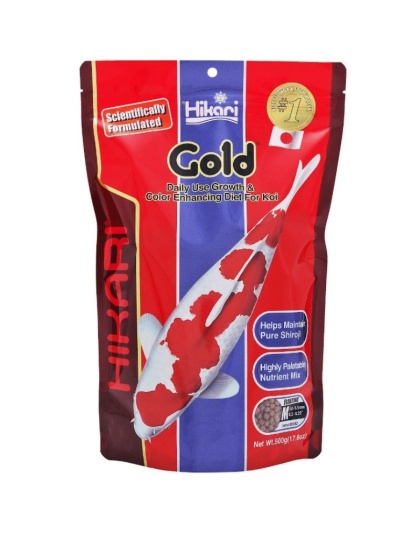 Hikari Gold Color Enhancing Koi Food - Medium Pellet - 17 oz