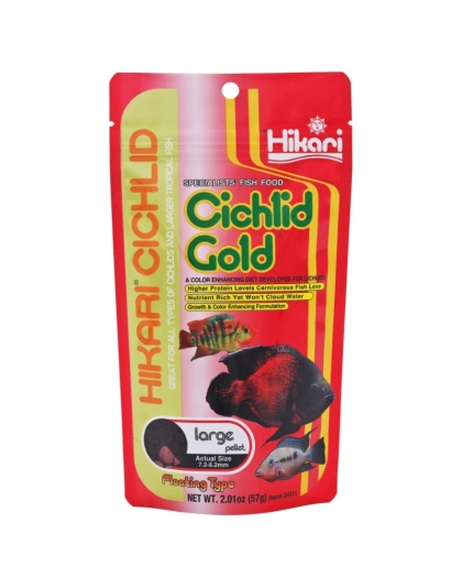 Hikari Cichlid Gold Color Enhancing Fish Food - Large Pellet - 2 oz