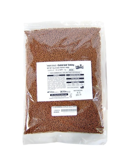 Hikari Cichlid Gold Color Enhancing Sinking Fish Food - Mini Pellet - 2.2 lbs